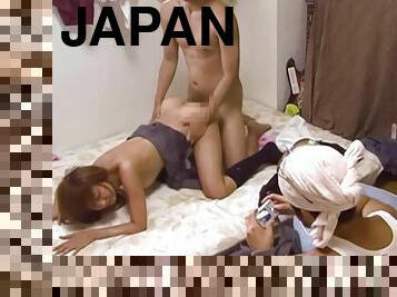 Japanese Group Sex Party In A Room