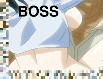 Hot big tits anime slut fucked by her boss