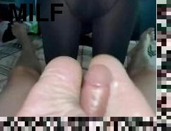 Footjob Hey we’re trying!!