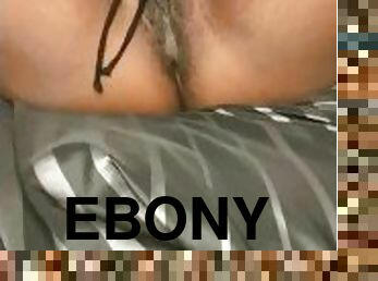 Ebony Pussy Play with HUGE Dildo  -