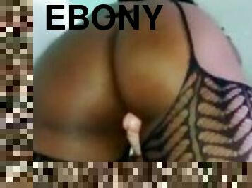 Horny Ebony Wifey fuck dildo