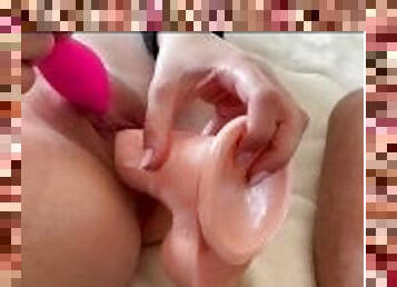 röv, masturbation, orgasm, kvinnligt-sprut, amatör, brudar, gigantisk-kuk, milf, leksak, dubbel