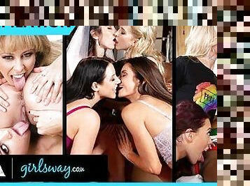GIRLSWAY - Sexy Thirsty Nymphos Have A Wild Orgy COMPILATION