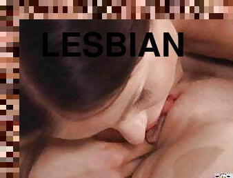 Hot lesbian sex and crazy pussy licking orgasm