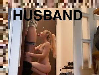 I sucked the delivery guy a while my husband was not at home. Hotwife diary.
