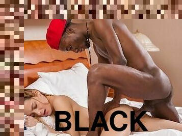 BLACK4K Slutty cutie lures a black guy into penetrating her tight hole
