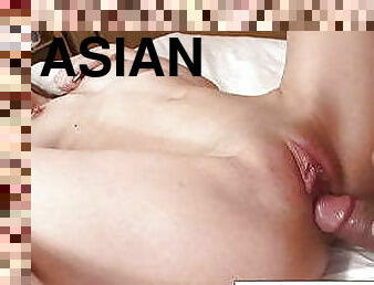 aasialainen, isot-tissit, kova-seksi, pari, vagina, rinnat, lähikuva, peräreikä