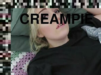 Step Dad Wakes Up To Fuck And Creampie While Stepmom Is Asleep In The Other Room (pov) With Kinky Maja