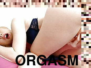 Hot Blonde clit stimulation orgasm Emma Starletto