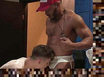 Coach Fucks Perverted Towel Boy Twink In Locker Room 