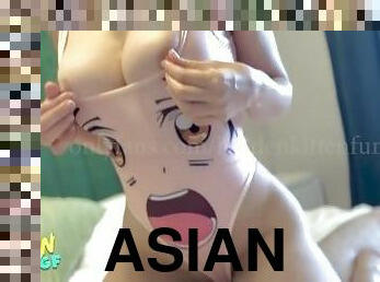 My Sexy Asian Girlfriend Dresses In Kawaii Swimsuit And I Could Not Resist - Hidden Kitten