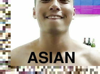 asiatisk, masturbation, amatör, gay, sprut, webbkamera, söt, twink