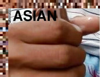 asiatisk, offentlig, amatør, cumshot, stor-pikk, tenåring, handjob, cum, massiv, alene