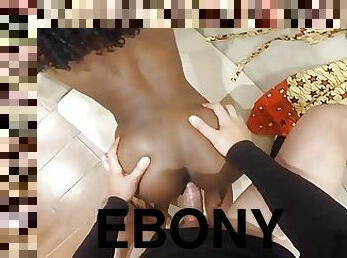 Stunning Ebony Babe Takes Big Cock In Asshole 