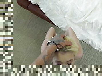 Petite tied up blonde Riley Star POV doggystyle hard banged