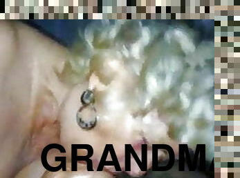 Very old grandma, blowjob, handjob and cum in mouth