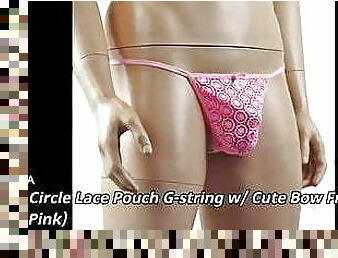 Mens Lingerie Underwear Circle Lace Pouch G string
