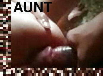 Cumshot on Aunty Boobs