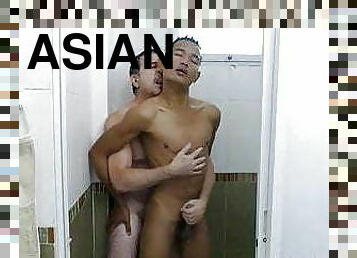 Daddy and Asian Boy Joshua Shower Fuck