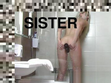 Sister Showering Dildo Fuck Hidden Camera