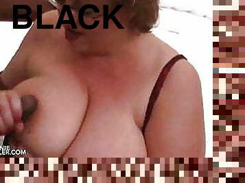 Big tits Jennie fucks two big black cocks