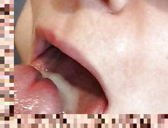 Amateur cum in mouth