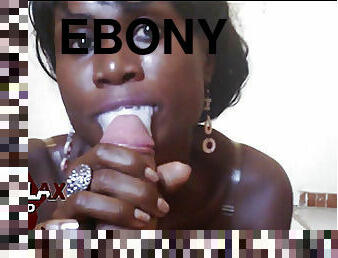 Ebony teen, cum in mouth compilation