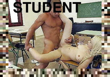 Student Sucks Teacher&#039;s Big Dick, Rides Top and Gets Cum on 