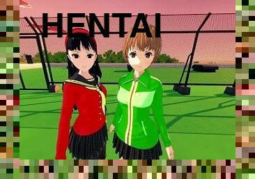 FOURSOME WITH CHIE AND YUKIKO - PERSONA 4 PORN
