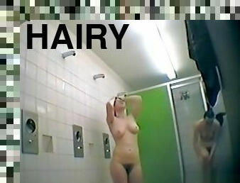 Spying Moms with hairy twats in shower room