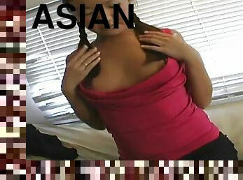 Attractive Asian Plays With Her Sweet P