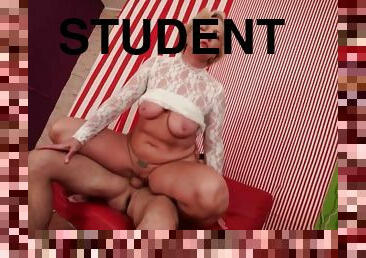 Student cums in his teacher's butt