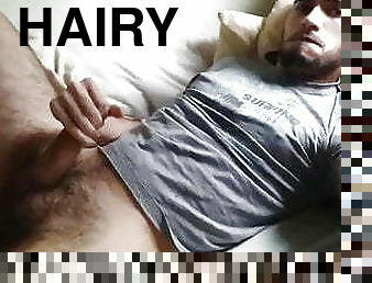 Hairy stud massive self facial