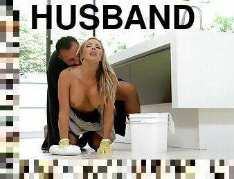 Husband cant stop fucking the maid and his wife doesnt care