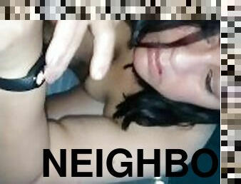 Horny neighbor likes to suck cock