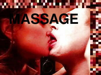 massage, rolleudvælgelse, bdsm, par, kyssende, soveværelse, engel, latex, brunette, tatovering