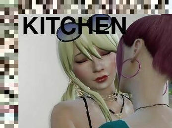 Futa - The beautiful women kitchen erotic