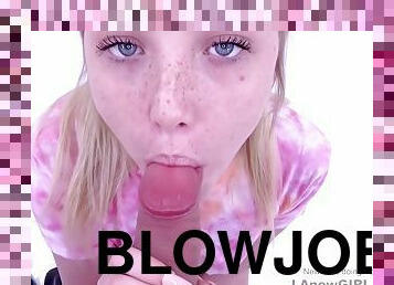 Freckled Teen Hot Pov Blowjob Video