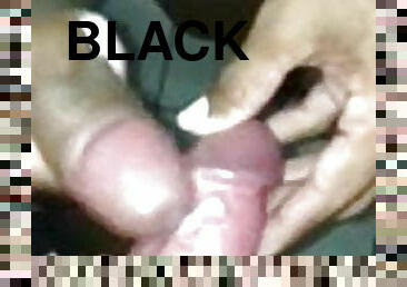 beautiful black t-girl cumshot