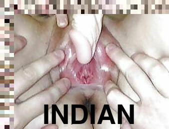 clitóris, masturbação, orgasmo, cona-pussy, esposa, caseiro, indiano, apertado