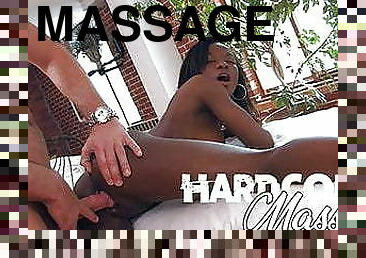 Hardcore Massage - Cute Ebony Babe Banged by Masseur at Massage Parlor