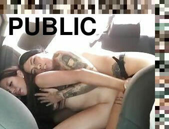 fucking a stranger's delicious pussy with my cock in the back seat of the Uber.