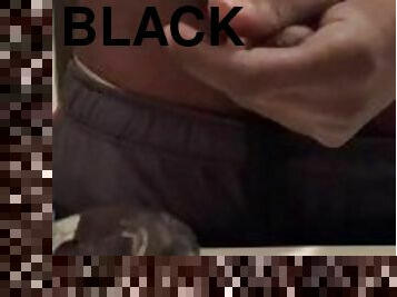 Huge black cum shot