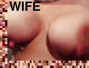Wife bouncing those big beautiful breasts of hers!