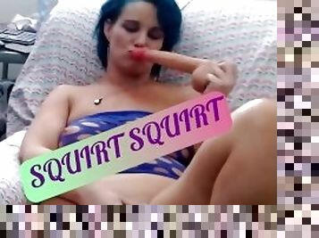LAURASQUIRTS had to show her  NEW Toy,( Sohimi) in SHORT but WET video