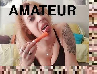 Sucking a lucky carrot