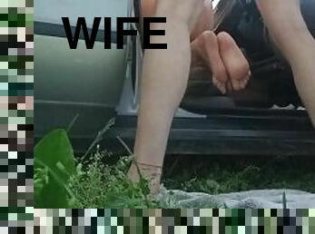 Stranger fuck my wife in car