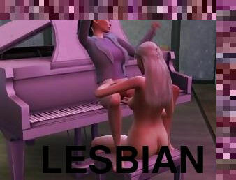 Piano Class Ends in Lesbian Sex, My Student Tastes My Big Plastic Cock - Sexual Hot Animations