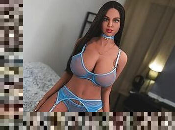 Sex Doll Alina fucked in blue lingerie set - Teaser