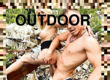 Fit XXX Sandy & Bodo in Hot Outdoor Fuck Date With Tattooed Cum Babe